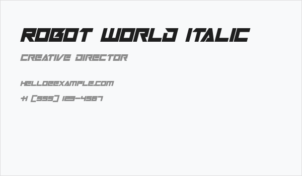 Robot World Italic Business Card