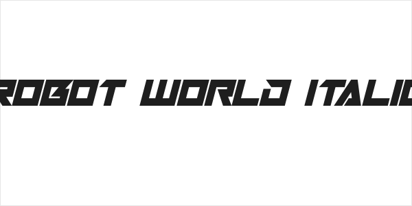 Robot World Italic Logo