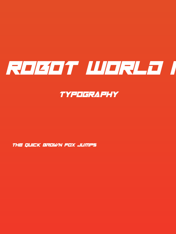 Robot World Italic Poster
