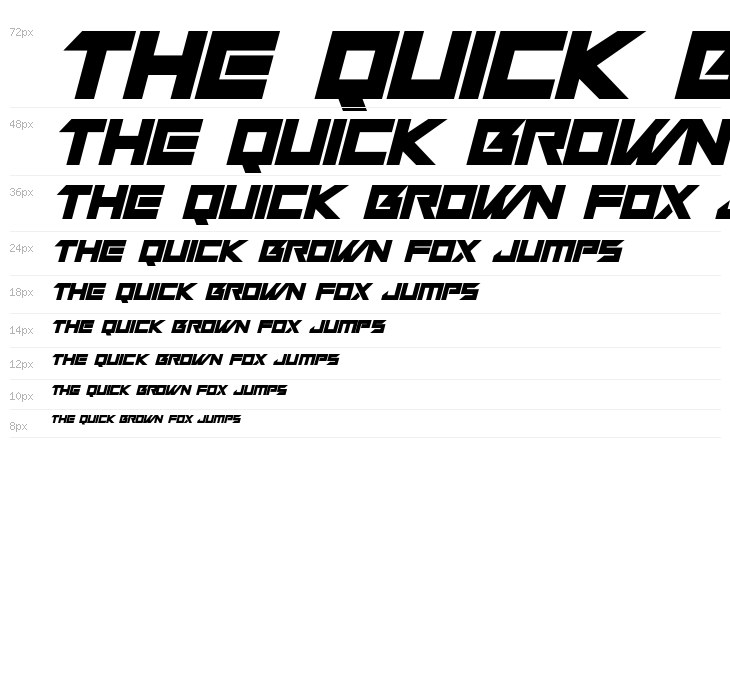 Robot World Italic Waterfall