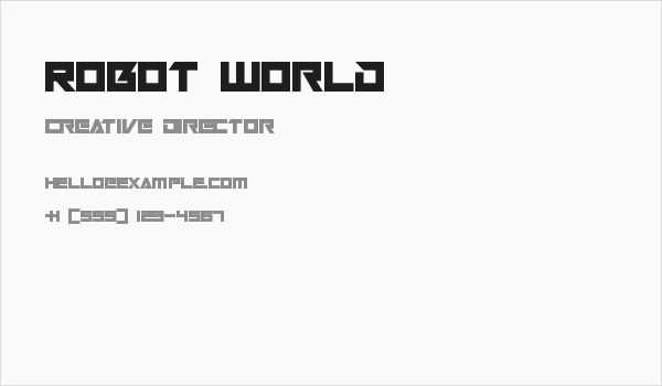 Robot World Business Card