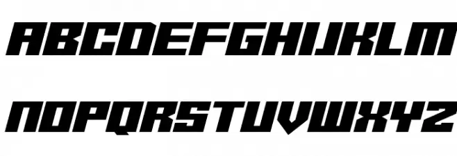 Robot Z Italic Schriftart Kleinbuchstaben