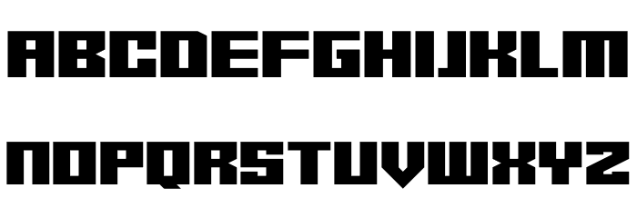 Robot Z Font LOWERCASE