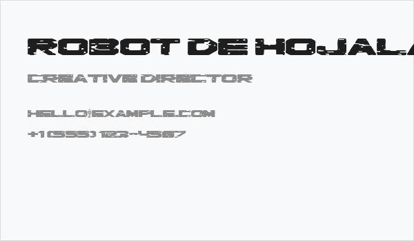 Robot de Hojalata Business Card