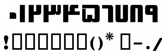 Robot Font OTHER CHARS