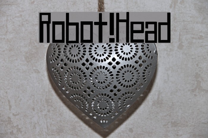 Robot!Head Schriftart examples