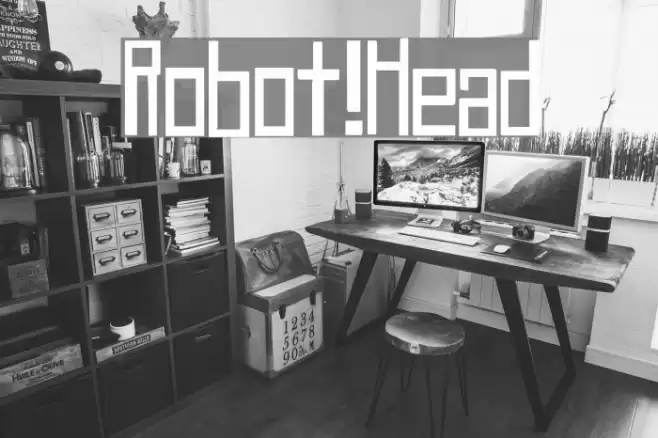 Robot!Head Schriftart examples