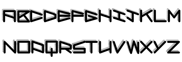 RobotShadow Font LOWERCASE