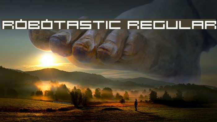 Robotastic Regular फ़ॉन्ट examples
