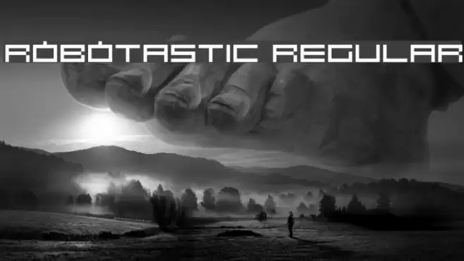 Robotastic Regular फ़ॉन्ट examples