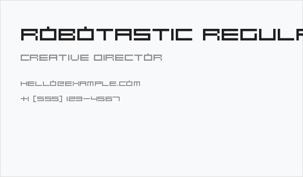 Robotastic Regular Business Card