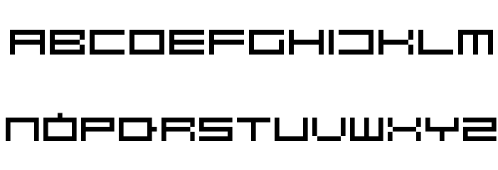 Robotastic Regular फ़ॉन्ट लोअरकेस