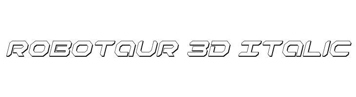 Robotaur 3D Italic  免费字体下载