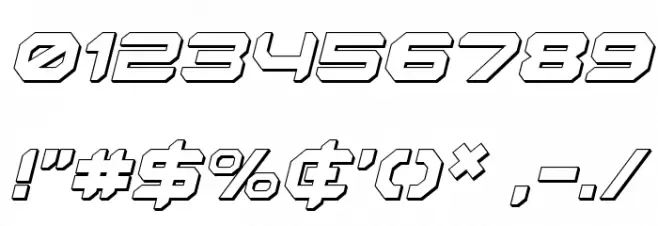 Robotaur 3D Italic Fonte OUTROS PERSONAGENS