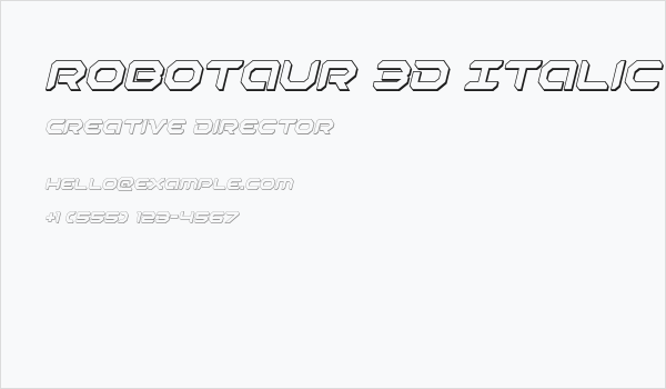 Robotaur 3D Italic Business Card