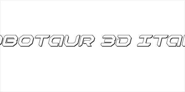 Robotaur 3D Italic Logo