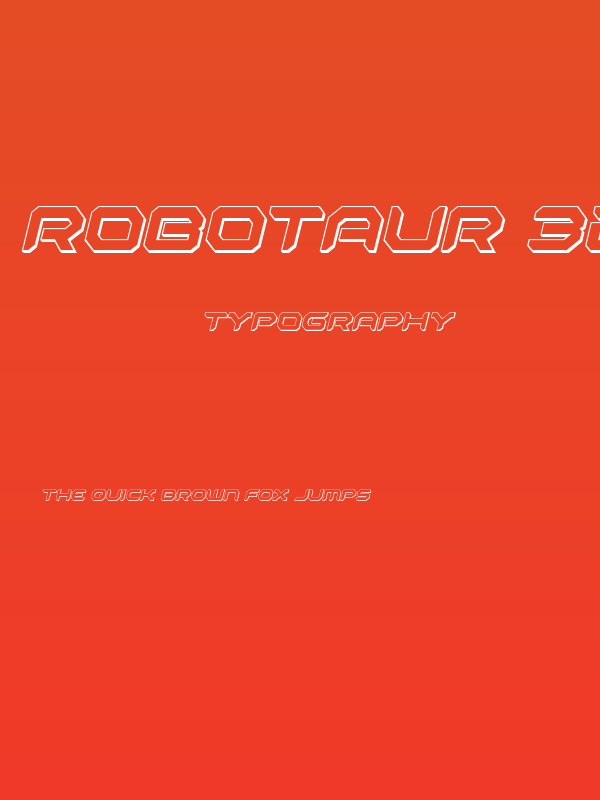 Robotaur 3D Italic Poster