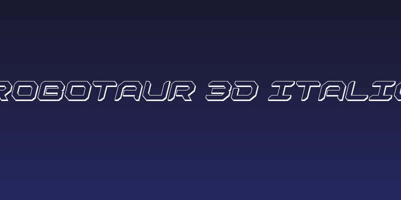 Robotaur 3D Italic Social Header