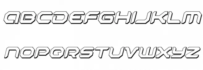 Robotaur 3D Italic フォント 小文字