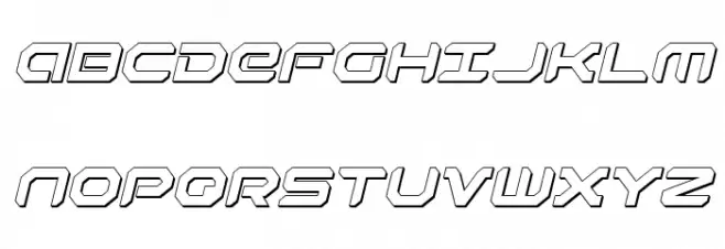 Robotaur 3D Italic Fuentes MAYÚSCULAS