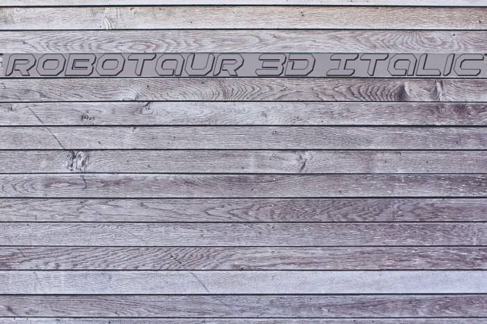 Robotaur 3D Italic Font examples