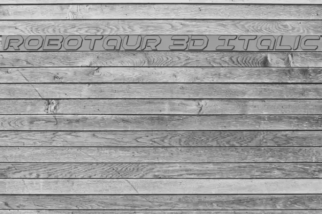 Robotaur 3D Italic Fonte examples