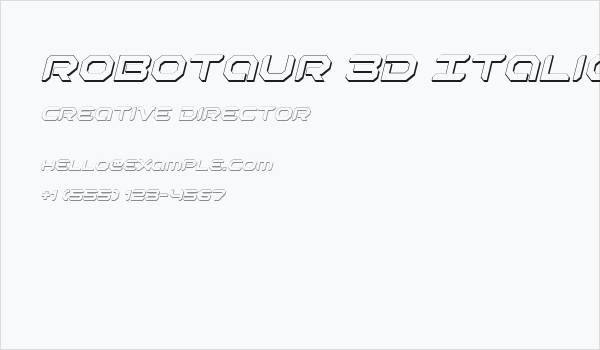Robotaur 3D Italic Business Card
