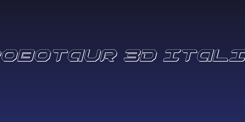 Robotaur 3D Italic Social Header