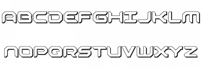 Robotaur 3D Schriftart Groß