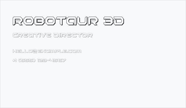 Robotaur 3D Business Card
