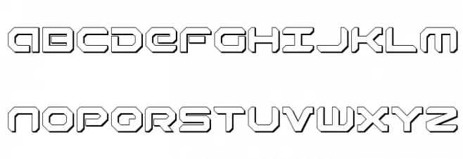 Robotaur 3D Schriftart Groß