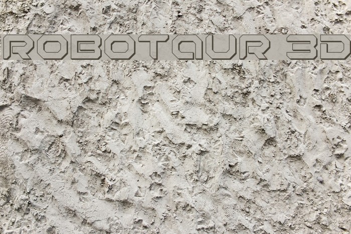 Robotaur 3D Font examples