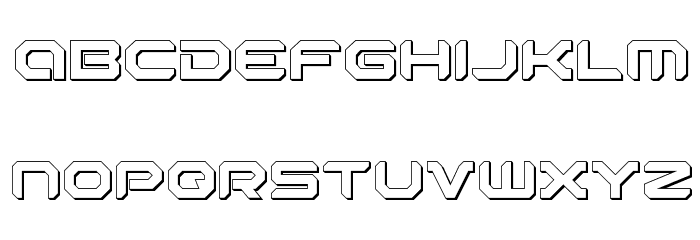 Robotaur 3D Font LOWERCASE