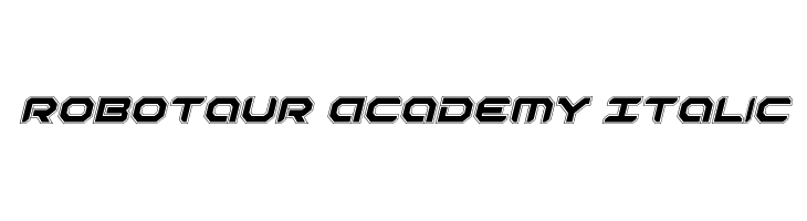 Robotaur Academy Italic Font