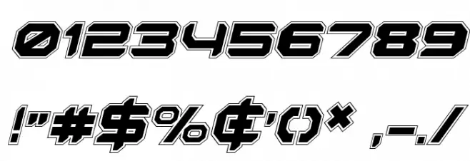 Robotaur Academy Italic Font OTHER CHARS