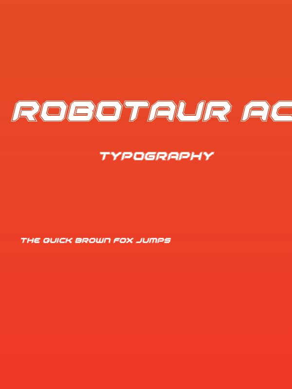 Robotaur Academy Italic Poster