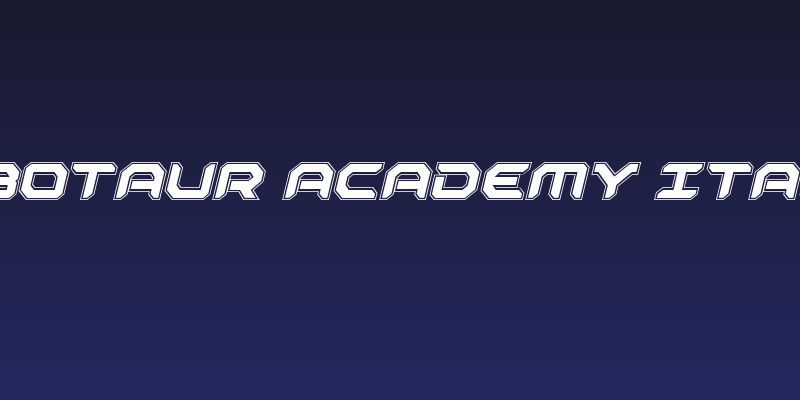 Robotaur Academy Italic Social Header