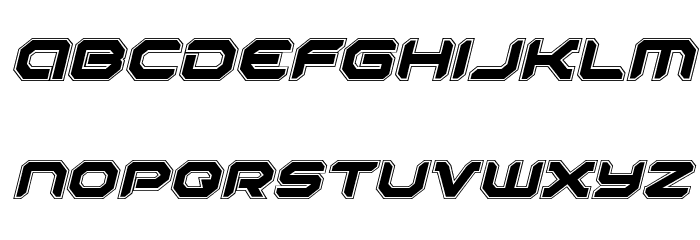 Robotaur Academy Italic Font LOWERCASE
