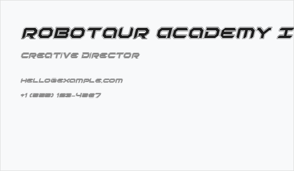 Robotaur Academy Italic Business Card