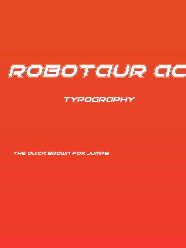 Robotaur Academy Italic Poster