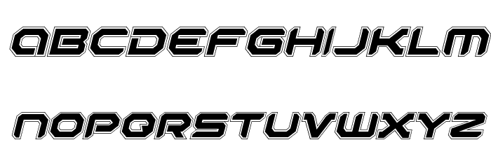 Robotaur Academy Italic Font LOWERCASE