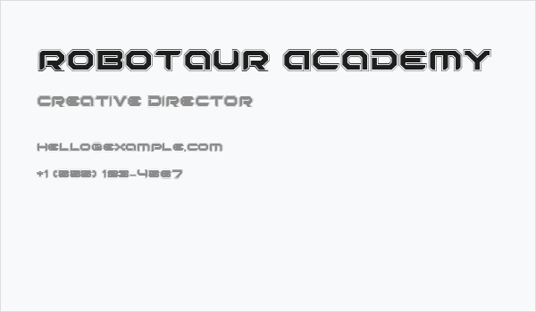 Robotaur Academy Business Card