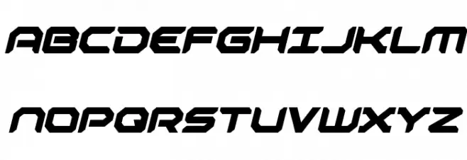 Robotaur Bold Italic फ़ॉन्ट अपरकेस