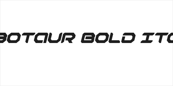 Robotaur Bold Italic Logo