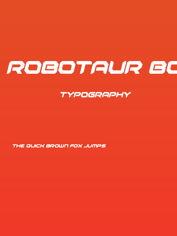 Robotaur Bold Italic Poster