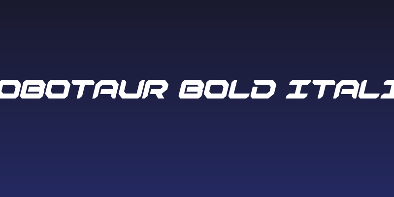 Robotaur Bold Italic Social Header
