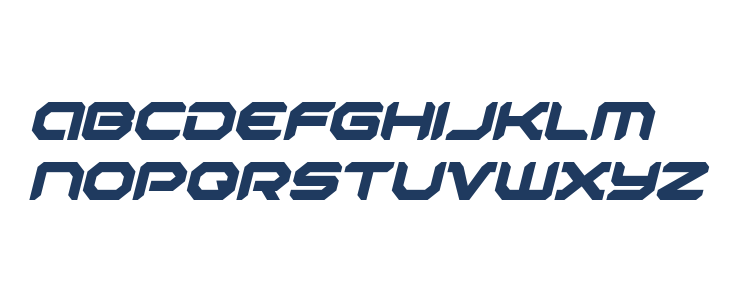 Robotaur Bold Italic Lowercase