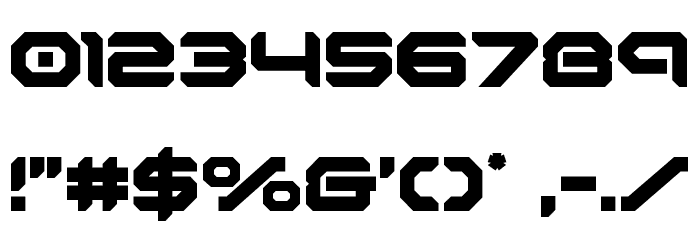 Robotaur Bold Font OTHER CHARS