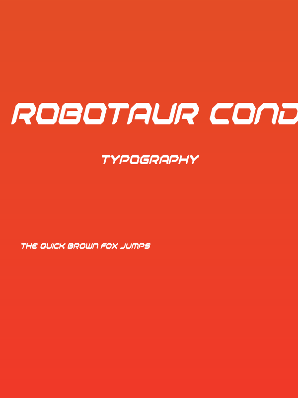 Robotaur Condensed Italic Poster