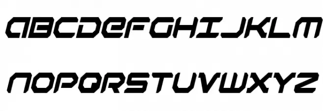 Robotaur Condensed Italic Fuentes MAYÚSCULAS
